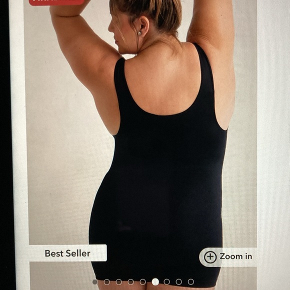 NWT Shapermint Open Bust Cami tank top in black.  Size Large - Picture 11 of 11